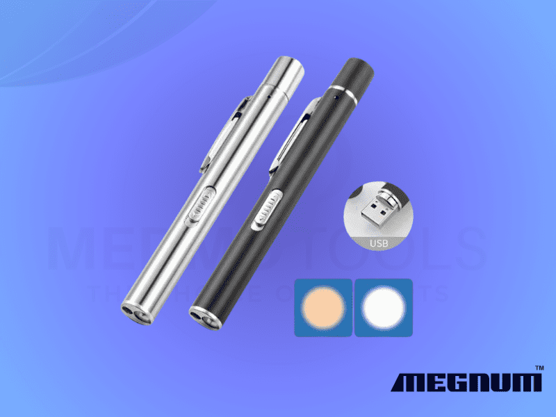 Dual light Rechargeable Medical pen torch